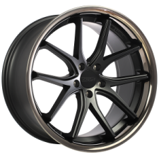 720 Luxury VANQUISH (Satin Black - Black Stainless Lip) Wheels