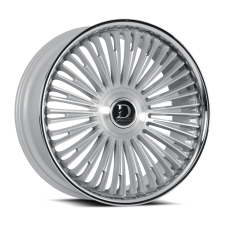 DOLCE LUXURY Razzo (Glossy Sliver Brush Face Stainless Lip) Wheels