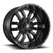 FUEL OFF-ROAD D596 SLEDGE (MATTE BLACK GLOSS BLACK LIP) Wheels