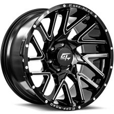 GT OFFROAD Aggression Gloss Black Milled (Gloss Black Milled) Wheels