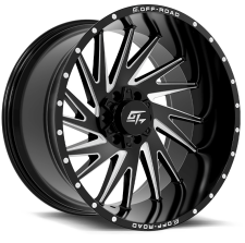 GT OFFROAD TOMAHAWK (Gloss Black Milled) Wheels