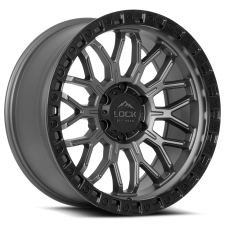 Lock Off-Road Combat (Matte Grey W Matte Black Ring) Wheels