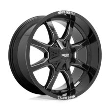 Moto Metal MO970 (GLOSS BLACK WITH MILLED SPOKE + MOTO METAL ON LIP) Wheels