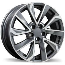 Replika R240 (Gloss Gunmetal with Machined Face) Wheels