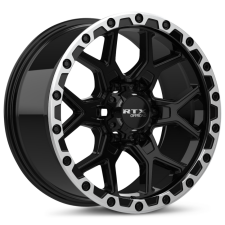 RTX Storm (Black Machined, Gloss Black Milled with Machined Lip) Wheels