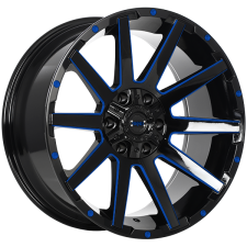 Ruffino HARD Sinner (Gloss Black - Blue Milling) Wheels