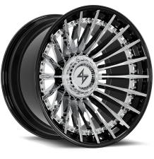 SENTALI BARREL FORGED XTREME BFX1 (Gloss Black Lip / Chrome Centre) Wheels