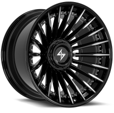 SENTALI BARREL FORGED XTREME BFX1 (Gloss Black Lip / Gloss Black Milled Centre) Wheels