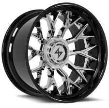 SENTALI BARREL FORGED XTREME BFX2 (Gloss Black Lip / Chrome Centre) Wheels