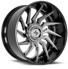 SENTALI BARREL FORGED XTREME BFX4 (Gloss Black Lip / Chrome Centre) Wheels