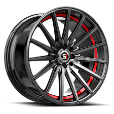 SPEC-1 RACING SP-69 (Gloss Black / Red Under Cut) Wheels