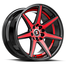 SPEC-1 RACING SP-73 (Gloss Black Red Machined + Undercut) Wheels