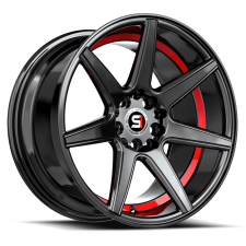 SPEC-1 RACING SP-73 (Gloss Black + Red Undercut) Wheels