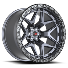 VORTEK VRT-603 (Matte Titanium With Black Bead Ring) Wheels