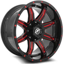 XF OFFROAD XF-215 (Gloss Black Milled Red) Wheels