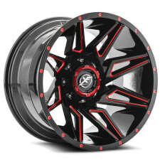 XF OFFROAD XF-218 (Gloss Black Milled Red) Wheels