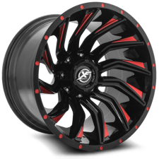 XF OFFROAD XF-224 (Gloss Black Milled Red) Wheels